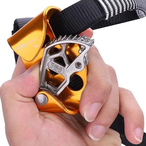 Vobumix Climbing Foot Ascender Right Left Foot Climbing Quick-Step Foot Ascender Riser Mountaineering Outdoor Safety Protective Equipment