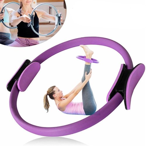 Pilates Essentials Kit for Women, Home Pilates Kit with Yoga Ball 25cm Figure 8 Resistance Yoga Bands, Pilates Rings Booty Bands with for Home Use and Gym Workout (C)