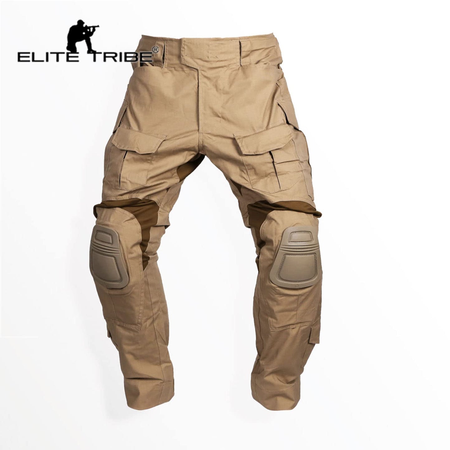 Elite Tribe Gen3 Combat Pants Airsoft Military Tactical BDU Pants with Knee Pad (XX-Large, Coyote Brown)