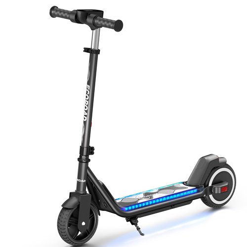 ECOROAD EK6 Kids Electric Scooter for 6-10, 3/6/10mph Speeds for Ultimate Comfort, Adjustable Height Electric Scooter, 150W & Dual Brake Safety, for Growing Adventurers（Rider:3.9-5.2 ft）