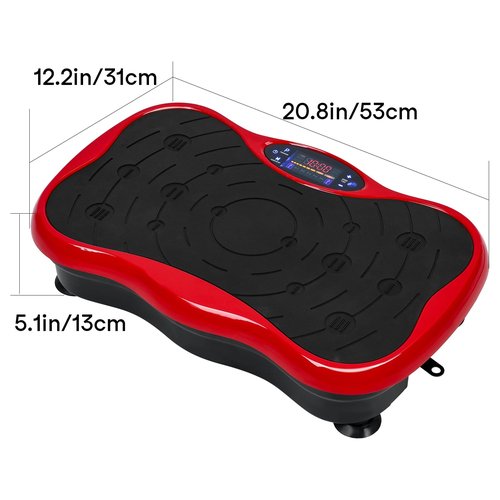 toilmua Home Vibration Plate for Lymphatic Drainage, Vibration Plate Exercise Machine with LED Screen Adjustable 99 Speed & 4 Mode - Vibration Plates for Workouts Max Bearing 300Lbs US Plug