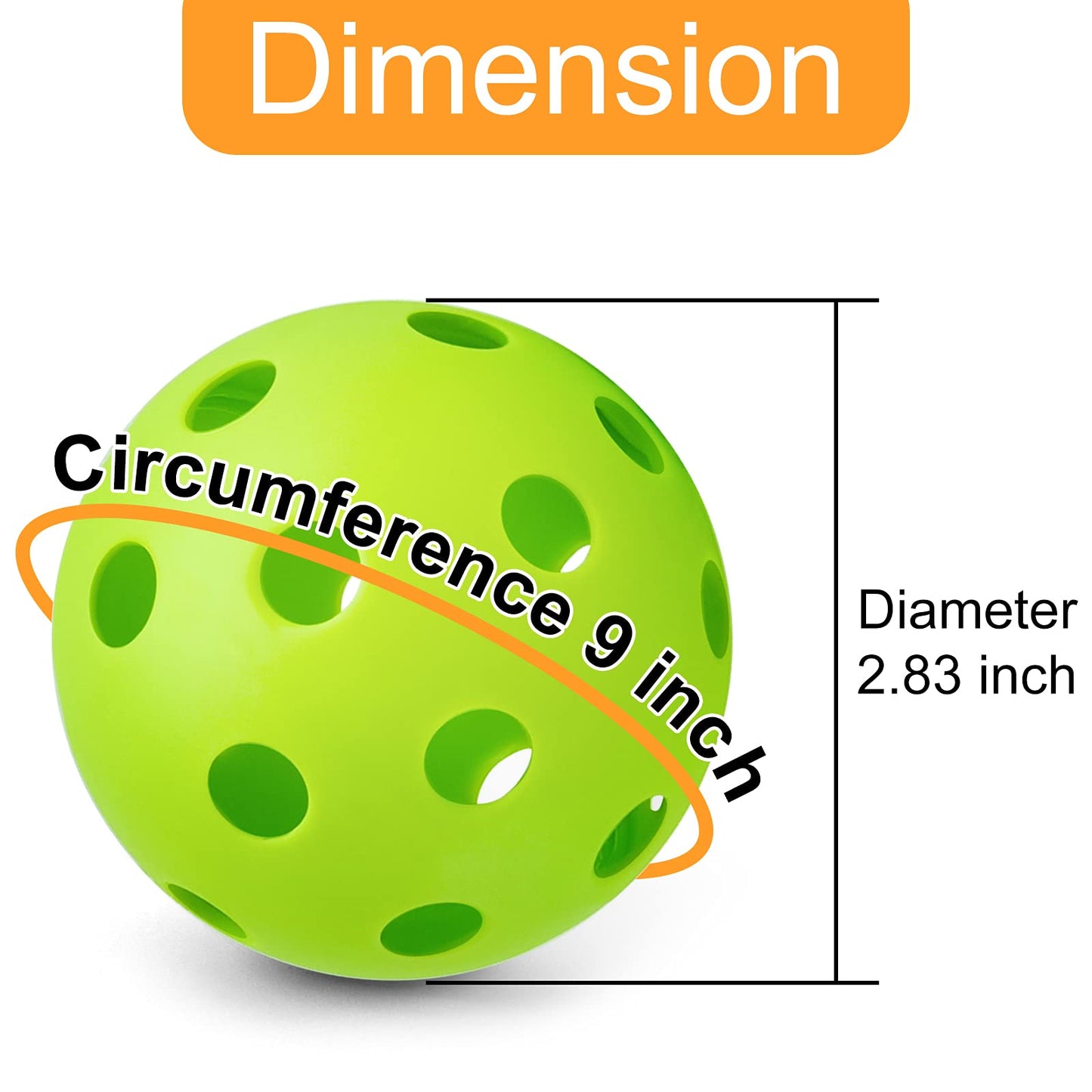 Coopay 14 Pack Baseball Practice Balls Plastic Training Balls Lightweight Hollow Softballs for Hitting, Baseball Training Indoor Outdoor Use (Green)
