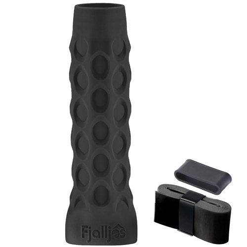 Fjalljós Pickleball Paddle Grip with 5.25" - Enhanced Pickle Ball Grips Overgrip for Vibration Reduction & Precision Control (Black)