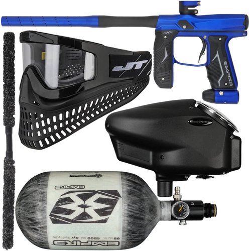 Action Village Empire Axe 2.0 Insane Paintball Gun Package Kit w/Air Tank (Dust Blue/Dust Black, Tank Size: 68/4500)