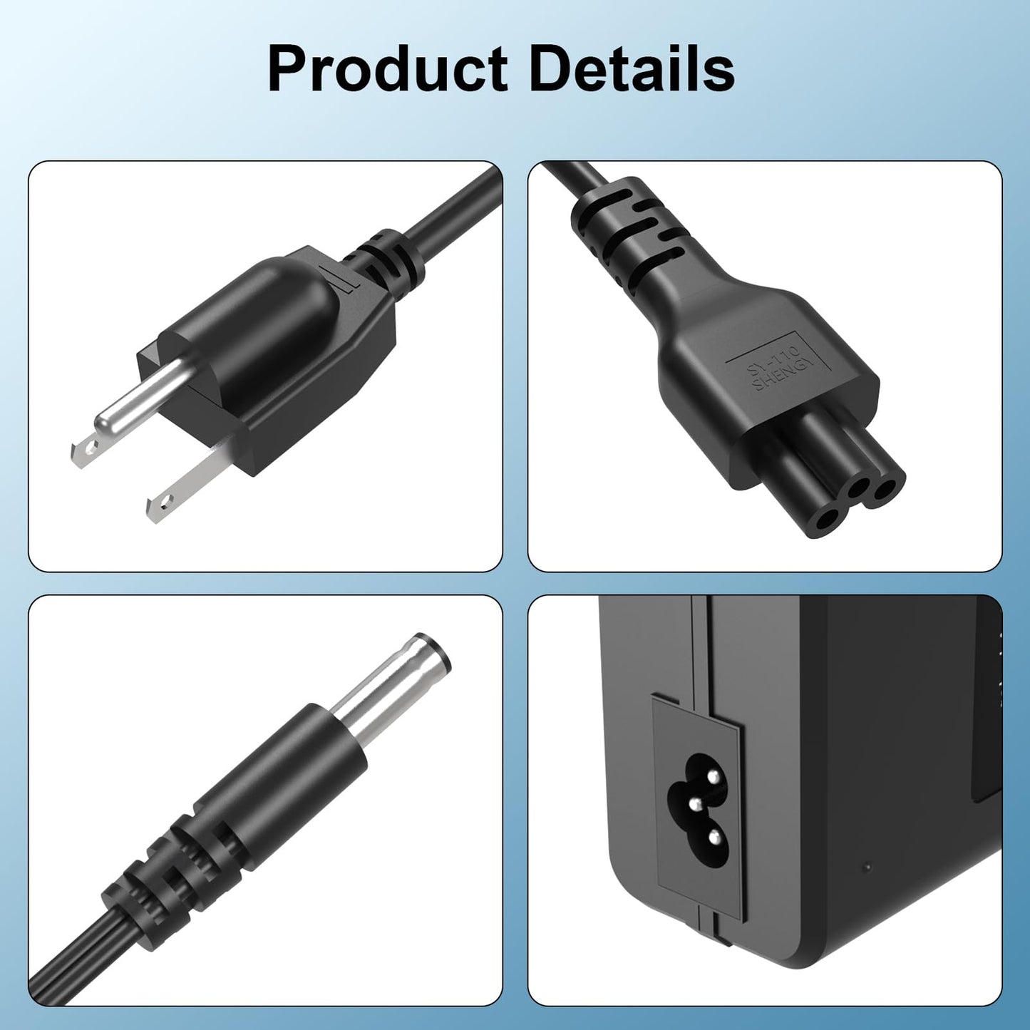 VIFOCUFY Power Cord for Peloton Exercise Bike 12V 4.17A Power Supply