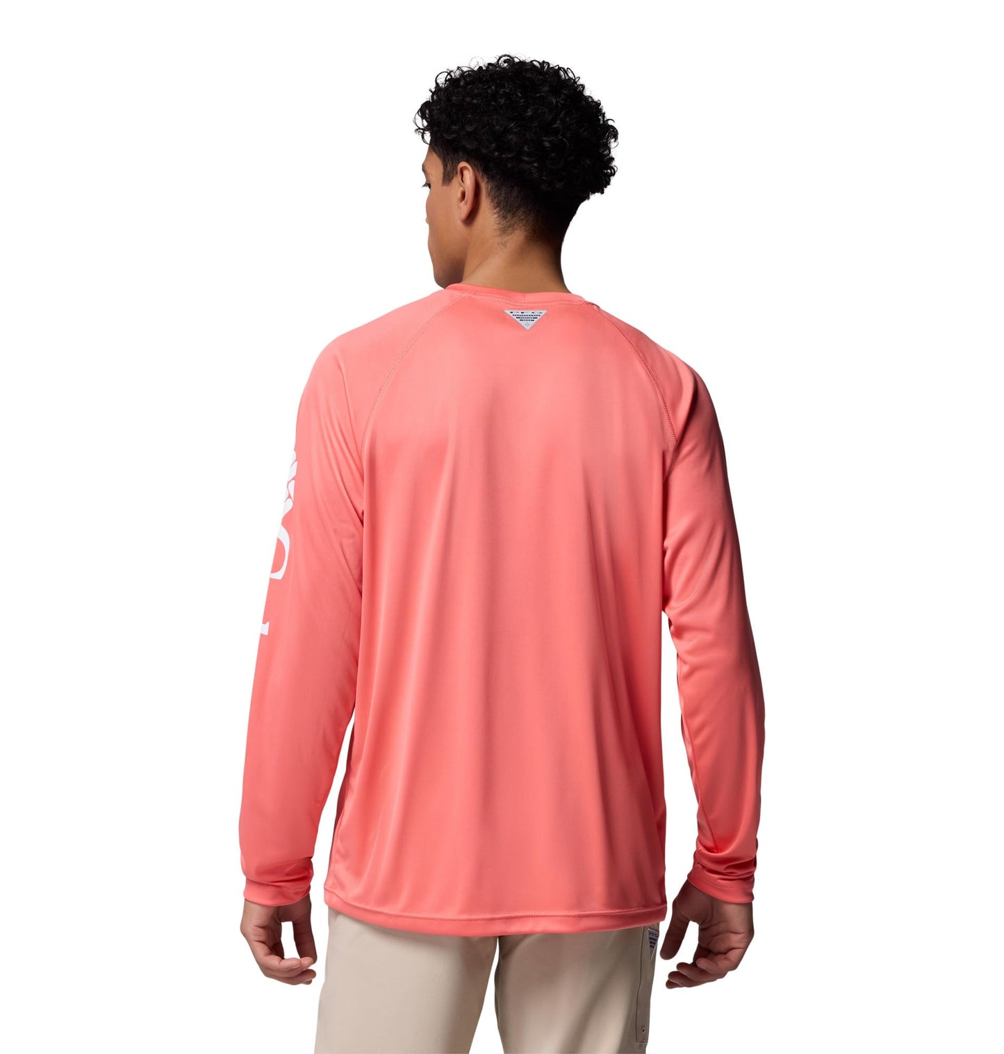 Columbia Men's PFG Terminal Tackle Long Sleeve Fishing Shirt, Melonade/White Logo, 3X