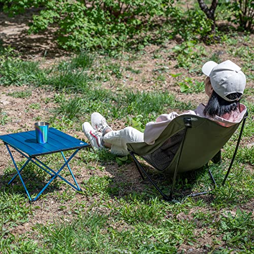 iClimb Ultralight Low Folding Chair Black - Compact Travel Seat