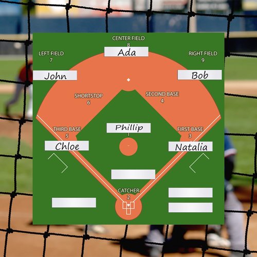 ELEGICKLIP 30 Pcs Magnetic Strips for Baseball Lineup Board Dugout Organization,0.5 x 2.35 Inch Versatile Magnetic Name Lineup Tabs for Easy Team Organization