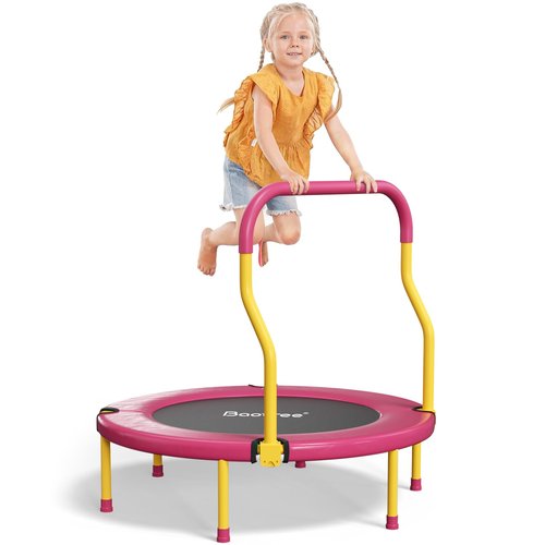 Baotree 36 Inch Mini Trampoline for Kids, Indoor Outdoor Trampoline with Foam Handle, Max. Load 220 lb, Rebounder Trampoline for Toddlers, Birthday Gift for 1-6 Years Children, Boys Girls for Fun