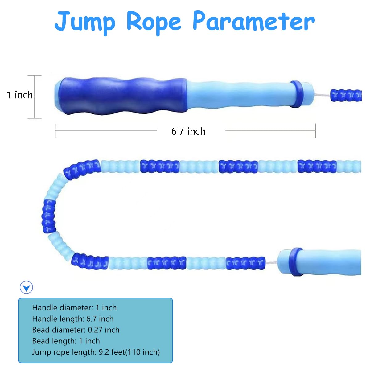 TYSISKNO 2 Pack Jump Rope for Kids Girls and Boys, Soft Beaded Jump Ropes, Adjustable Skipping Rope, Workout and Weight Loss,9.2Ft(Pink&Purple)