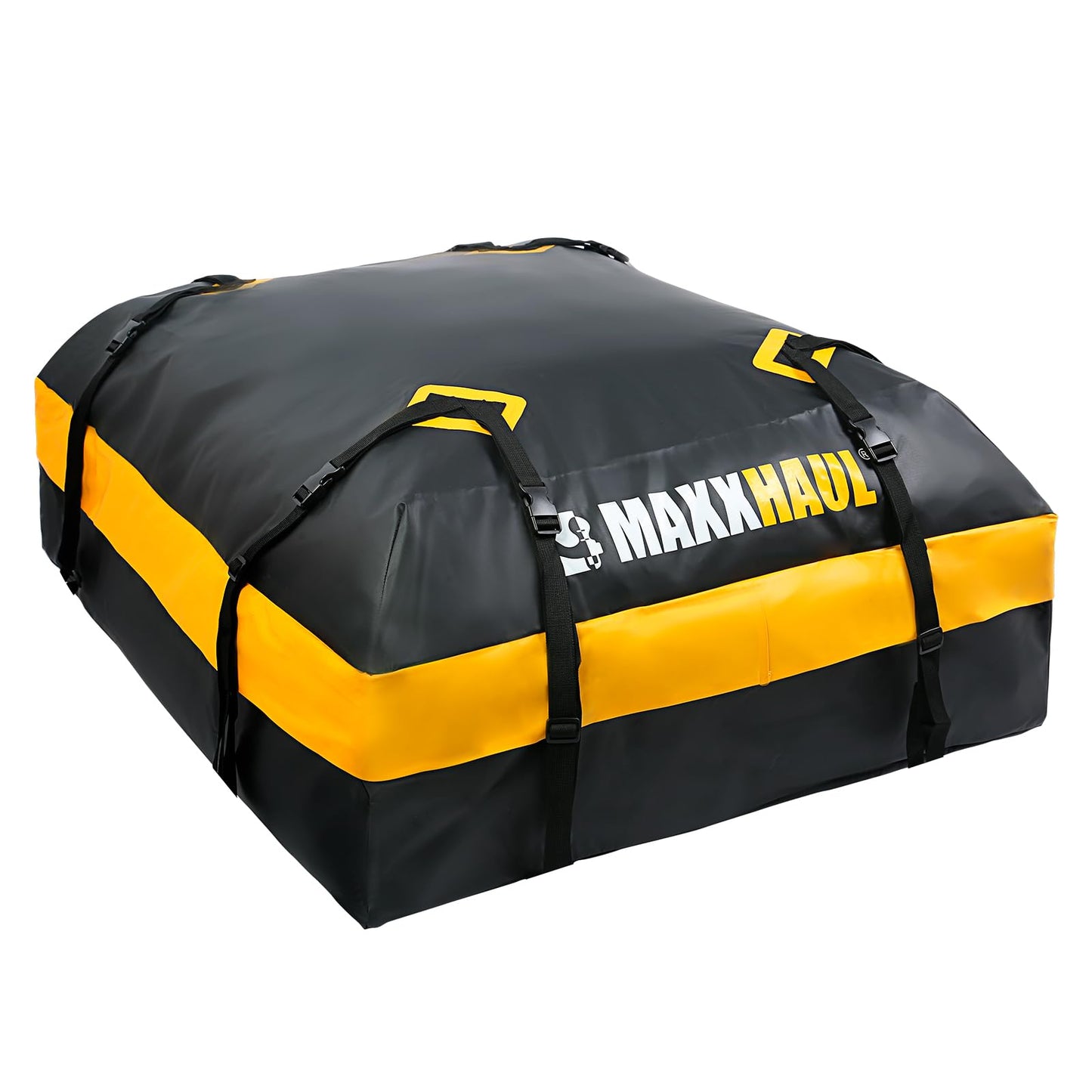 MaxxHaul Rooftop Cargo Bag 15 Cu Ft - Waterproof Universal Car Roof Carrier with Luggage Lock - No Rack Needed - Anti-Slip Mat - 100 lb Capacity - for Cars & SUV's (50719)
