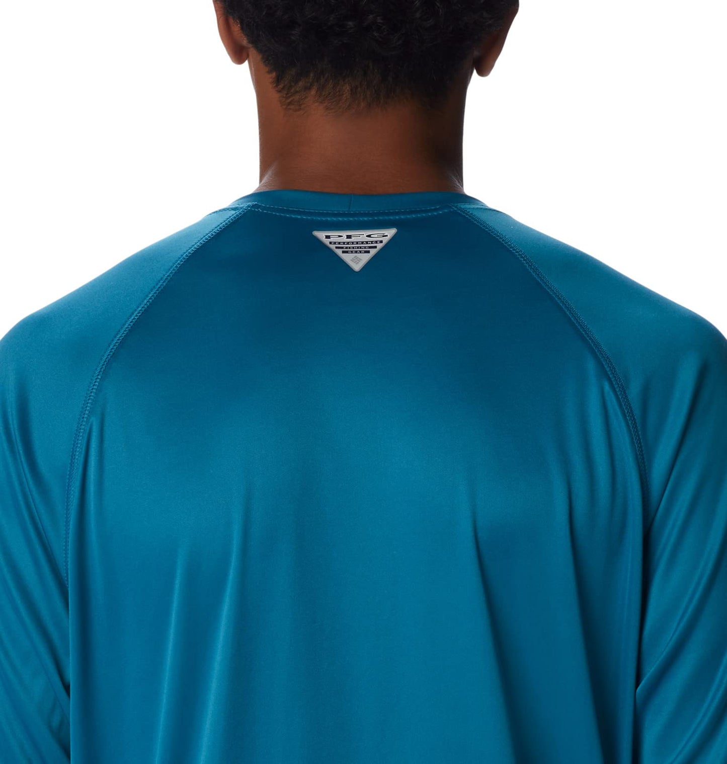 Columbia Men's Terminal Tackle Long Sleeve Shirt, Deep Marine/Laser Lemon Logo, 5X Big