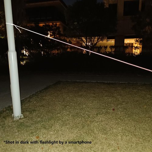 Legnowit 2mm Fluorescent Reflective Guyline Camping Paracord, Ultralight Thin Cord Rope for Tarp Rain Fly Tent Camping, 65 Feet -Orange