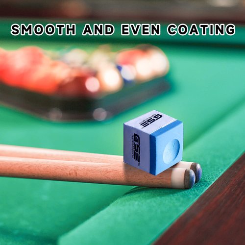 GSE Games & Sports Expert 12-Pack Billiard/Pool Cue Chalks, Billiard Pool Table Accessories for Home/Tournament Use (Blue)