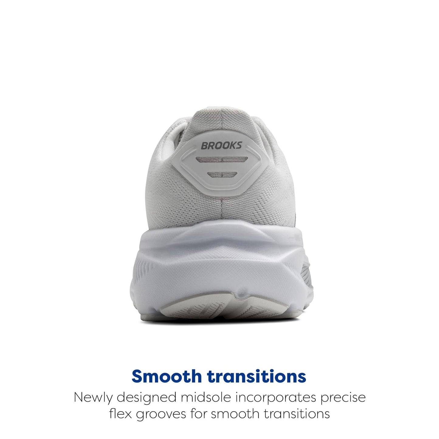 Brooks Women’s Ghost 17 Neutral Running Shoe - White/White/Grey - 10 Medium