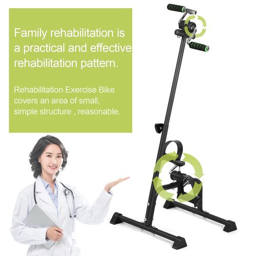 duwiikab Adjustable Exercise Bike for Seniors, Hand Arm Leg Knee Peddler Fitness Equipment for Seniors, Arm Bike for Physical Therapy Table Top, Sitting Bike Pedal Exerciser for Total Body Workout Bl