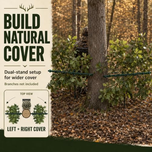 2PCS Camouflage Hunting Concealment Branch with Adjustable Hooks