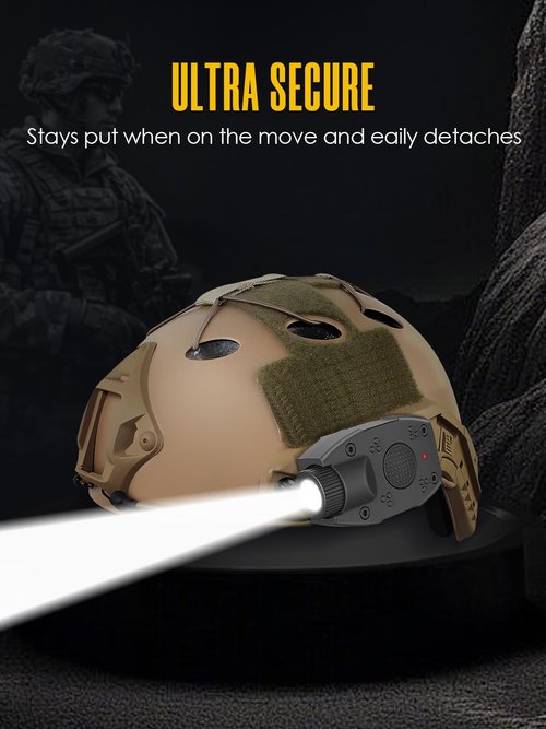 EZAIMING Ultra Compact Rifle Light and Low Profile Helmet Mounted Flashlight for Picatinny Rail