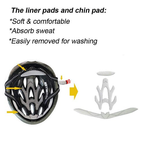 UPANBIKE Adult Bike Helmet - One-Piece Adjustable, Head Safety Protection for Mountain & Road Bikes (Pink+Black)