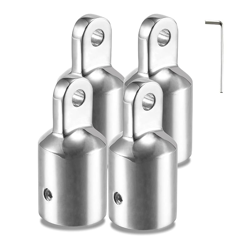 Bimini Top Eye End Cap 3/4" Stainless Steel 316 - 7/8" 1" Sizes w/ L Shape Hex Key