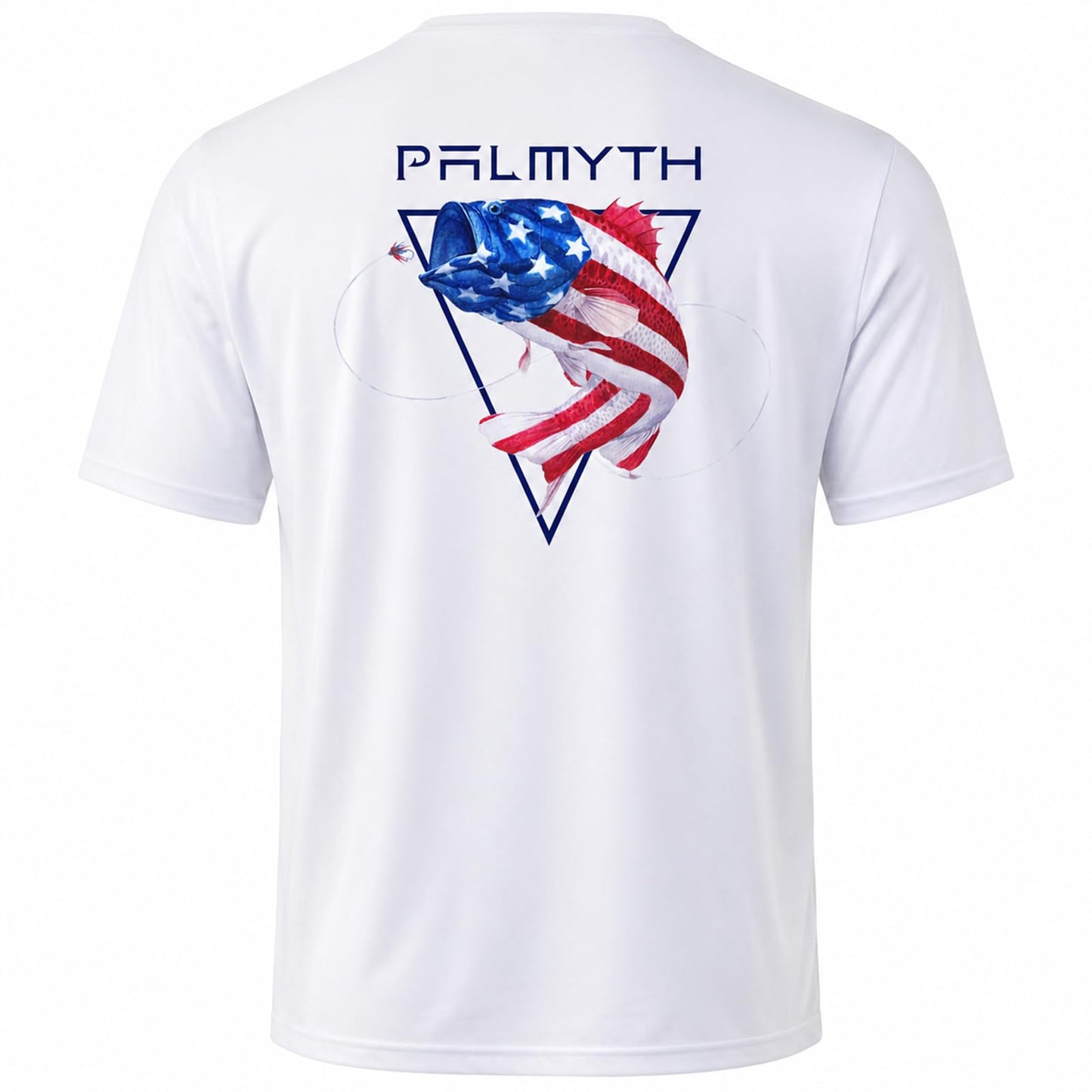 Palmyth Men's Fishing Shirt Short Sleeve Sun Protection UV UPF 50+ T-Shirt