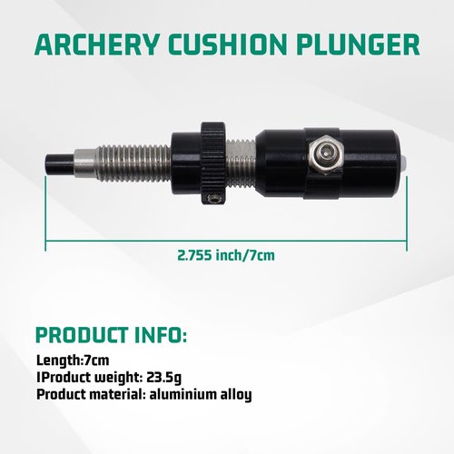 HANDBAIGE Archery Arrow Rest and Cushion Plunger Aluminum Magnetic Arrow Rest Adjustable Bow Plunger with Teflon Button for Recurve Bow Longbow (Blue Arrow Rest+Plunger)