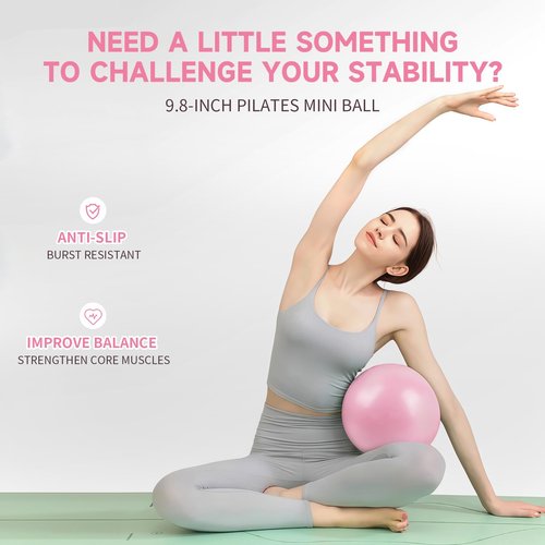 Pilates Essential Kit - Portable Fitness Equipment - with Toning Pilates Ring & Long Resistance Bands & Pilates Loop Bands & Soft Pilates Ball & Pilates Grip Socks (Green)
