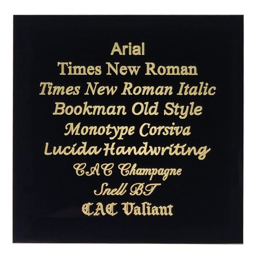 Size: 2.5" W x 1" H | Personalized Trophy Award Name Plates Engraved | Custom Metal Perpetual Plaques with Stick on Adhesive Tape (2-1/2" W x 1" H, Black Brass (Gold Letters))