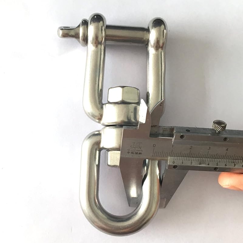 Marine Stainless Steel 316 Jaw & Eye Swivel Ring 1/4"–1/2" — Variation: 3/8 inch