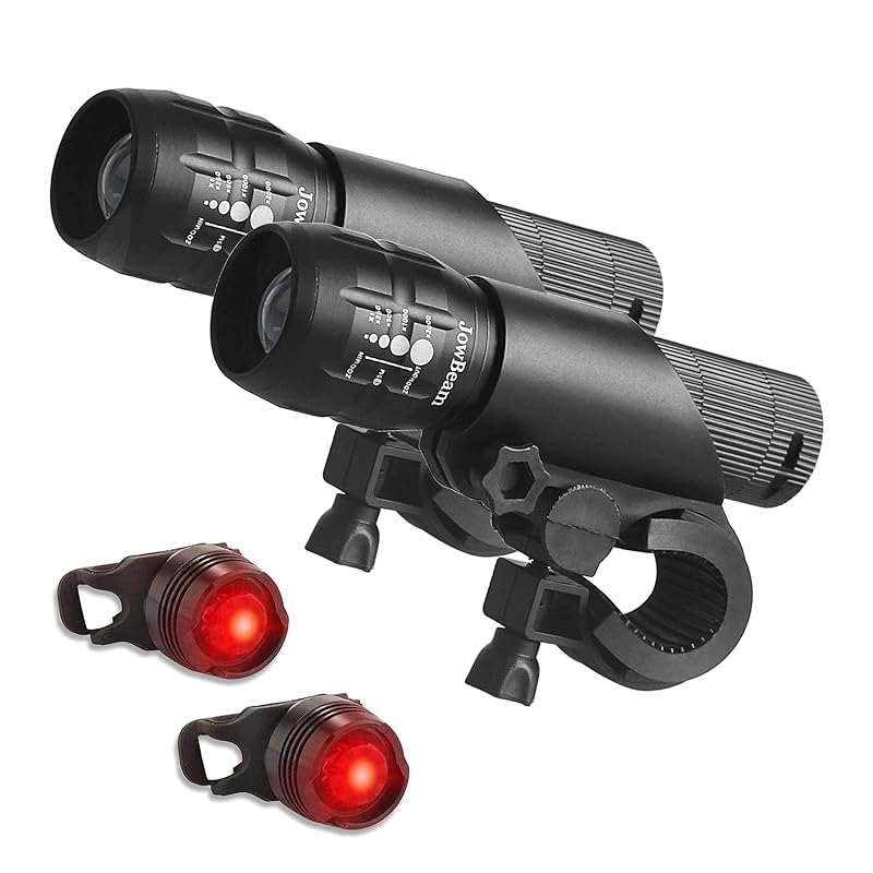 2 Packs Bike Light Set with Front & Rear LED Lights – JB866 Black