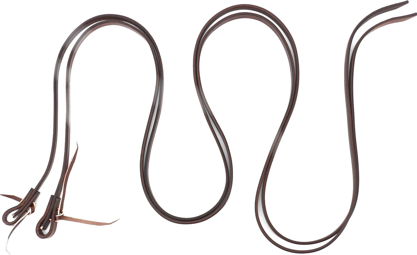 Jeereal Leather Split Reins, Heavy Oil Weighted,Broken in,Supple Ranch Reins for Western Horse ProTack, 5/8" x 7'