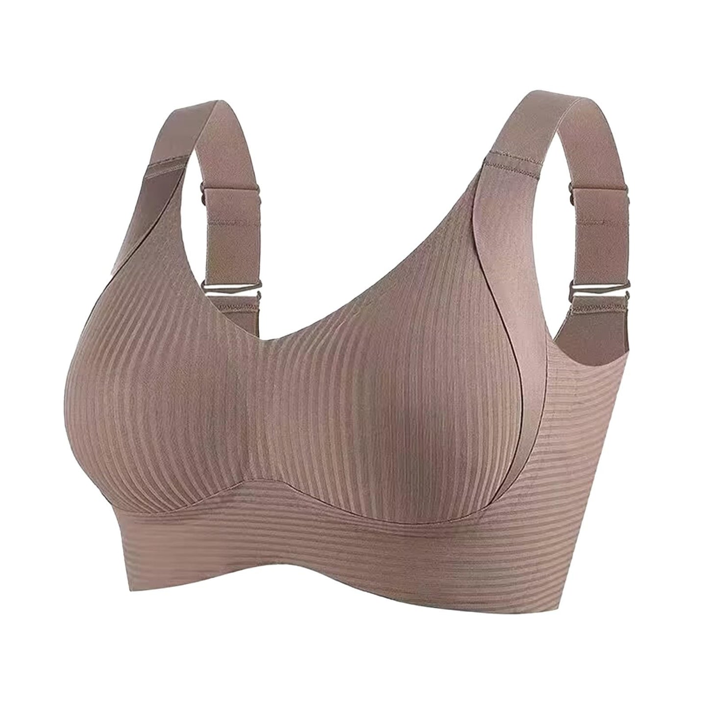 3 Pack Women's Ribbed Push Up Adjustable Wireless Bra Seamless Full Support Sports Bras Cozy Breathable Bralettes Full Support Sports Bras for Women X-Large