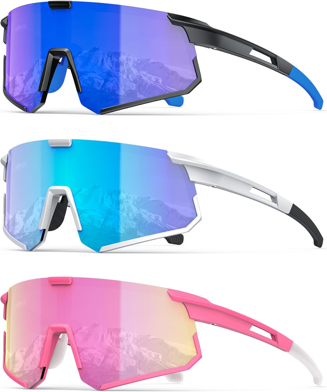 KALIYADI Polarized-Sunglasses Men Running-Sunglasses: Mens Polarized Sports Sunglasses Womens Cycling Driving Fishing