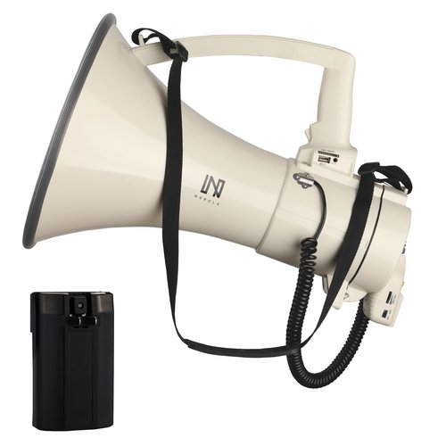 MGROLX 75w Megaphone Bullhorn, Loud Speaker with AUX(3.5mm), USB and Bluetooth Input, Built-in Siren and Recording- Rechargeable Battery-for Outdoors