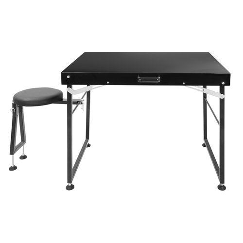 KUAFU Foldable Shooting & Hunting Table with Shooting Bench, Adjustable Height Legs and Seat, Steel Portable Shooting Bench Rest for Rifles for Outdoor Range and Hunting