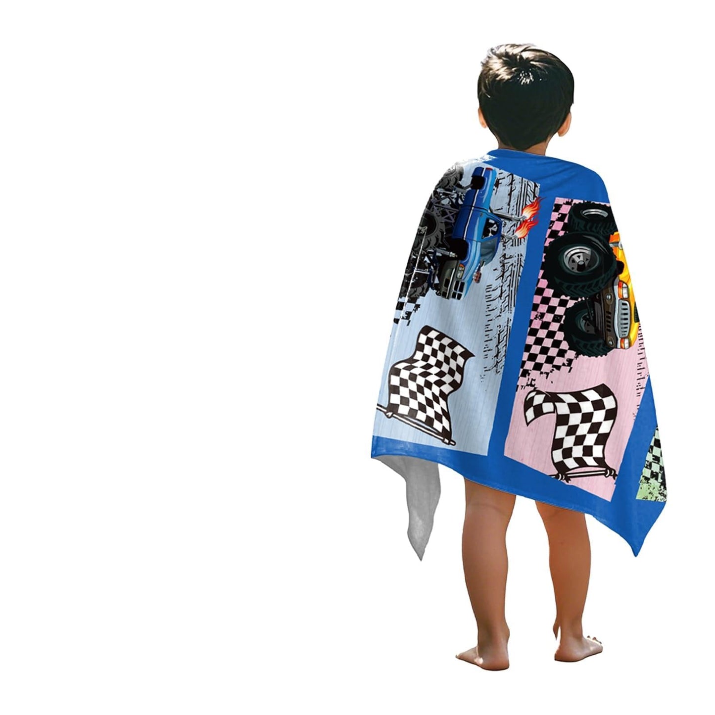 Truck Beach Towel for Kid 30 X 60 Inch Monster Trucks Microfiber Pool Towel Absorbent Quick Dry Beach Towel Racing Car Blanket for Boys Summer Pool Party Supplie Bath Sport Travel for Kids Gift