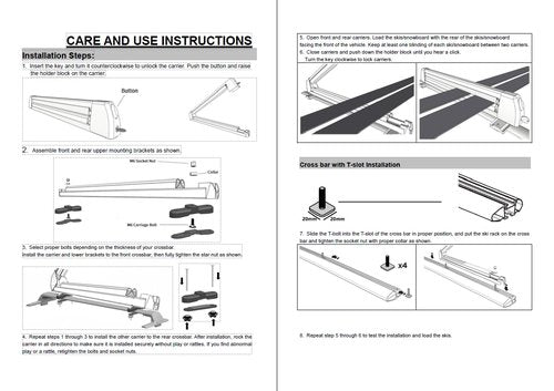 Ski Rack: Snowboard Rack, Fishing Pole Car Rack, Cross Country Ski Rack, Skate Board Rack, Kayak Paddles, Water Skies, Skate Boards.
