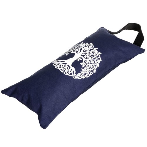 Yogalatest Yoga Sand Bag, Cotton Unfilled for Yogas, Weights and Resistance Training, Portable Fillable Weightlifting Sandbag, Tree lof Life Print - Galaxy Blue