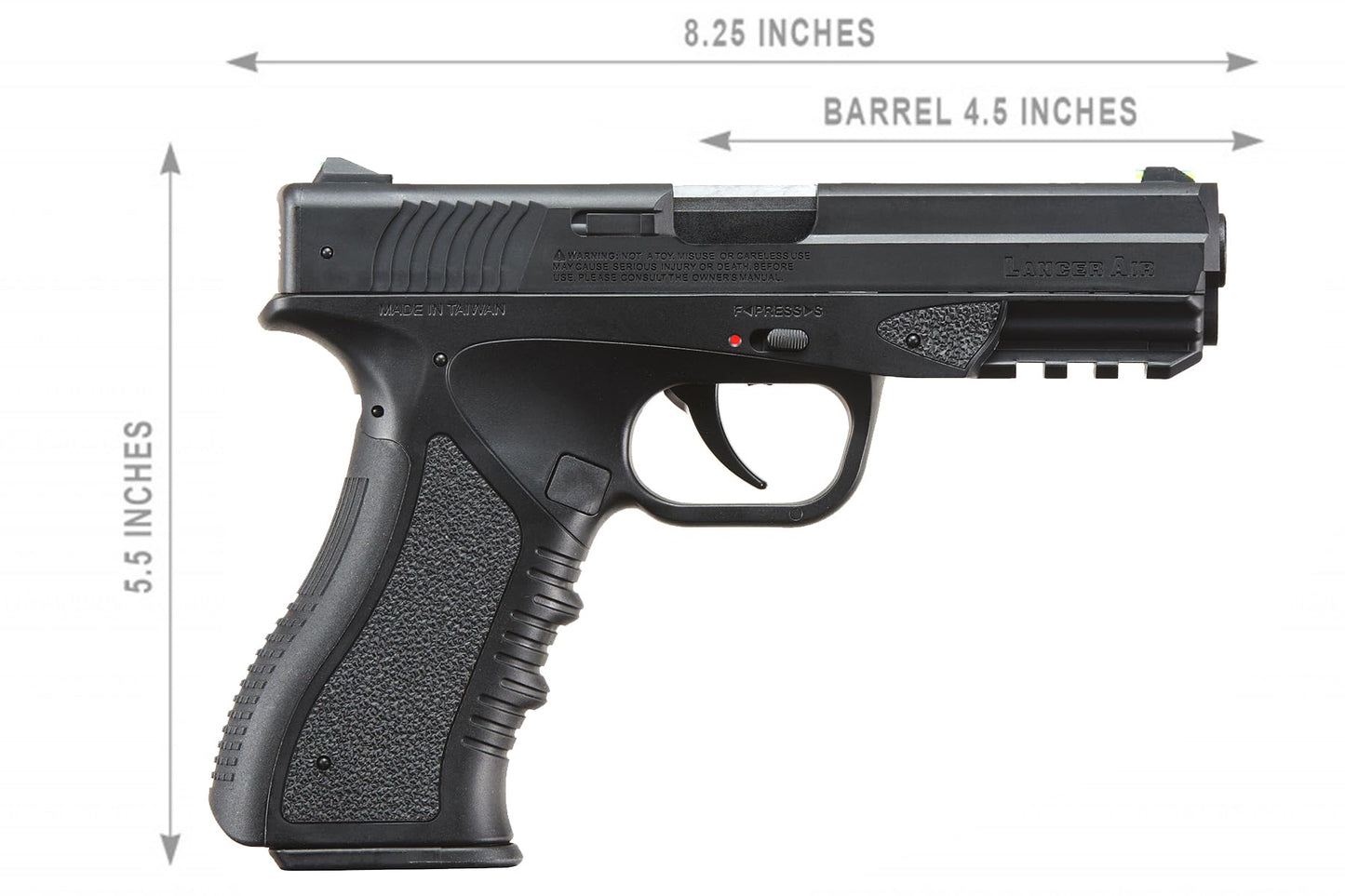 Lancer Air Pistiol CO2 Half-Blowback 4.5mm Airgun (LTA-3B)