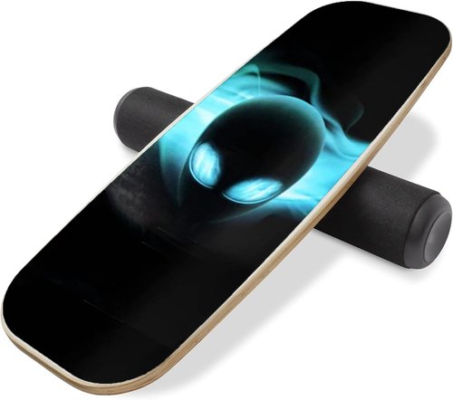 Adjustable Distance Balance Surfboard - Indoor & Outdoor Surfing Trainer, 300lbs Capacity, Non-Slip Safety (Alien)
