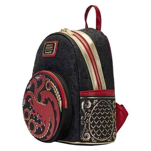 Loungefly House of the Dragon All Over Print House Targaryen Sigil Mini Backpack