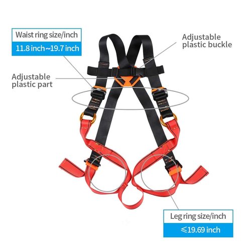 HandAcc Kids Climbing Seat Belt, Youth Full Body Safety Belt for Outdoor Expanding Training Caving Tree Climbing, Zipline Belt Rappelling Equip