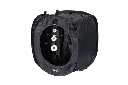 Lancer Tactical Portable Airsoft Target Tent-Black-Non Lethal BB Shooting Target (Black Small, Double Nylon Polyester w/ 3 Targets)