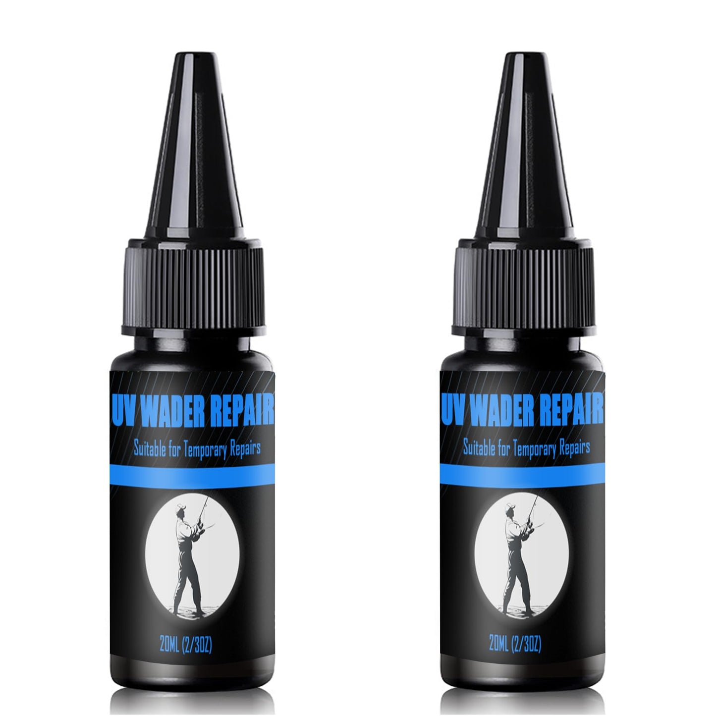 Eupheng UV Wader Repair Glue Instant Sunlight-Curing Sealant for Fishing Waders Waterproof and Flexible, Ideal for On-The-Go Field Repairs Works on Neoprene, Nylon, Rubber