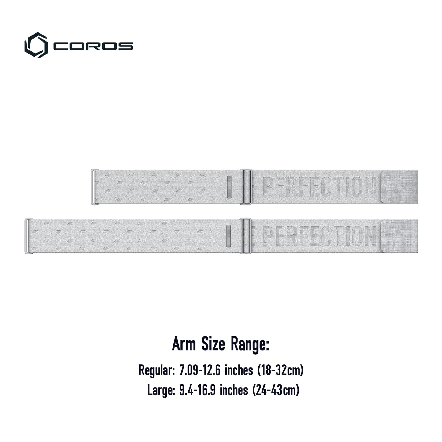 COROS Heart Rate Monitor, Comfort, Easy to wear, Auto-wear Detection, Advanced Sensor, Precise Data, Bluetooth, 38 Hours Battery Life, Connects up to 3 Devices at Once, for Run and Bike-Grey