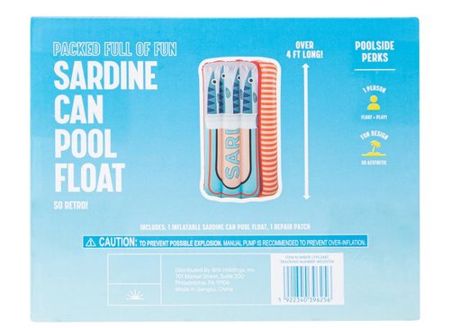 High Five Sardine Fish Can Pool Water Float Tube 48 inch