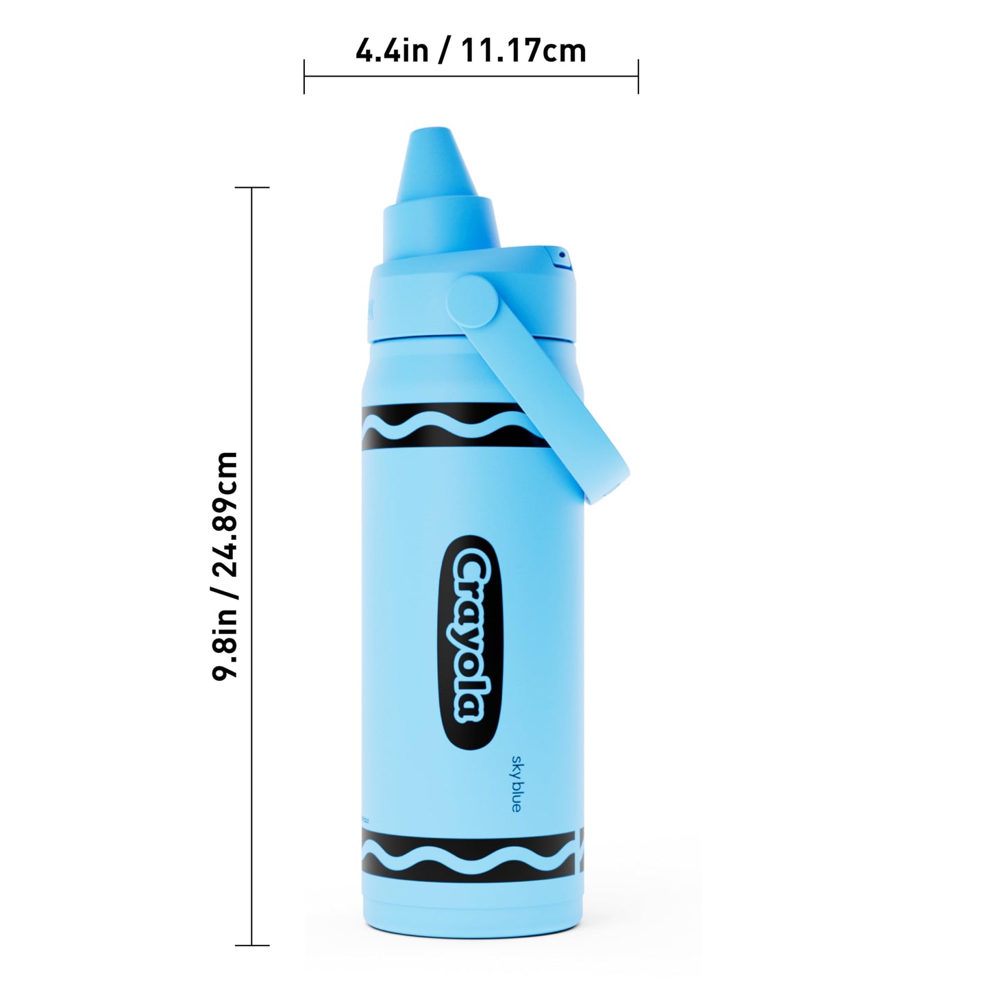 CamelBak Crayola Chug Insulated Stainless Steel Water Bottle, Cold Retention Design with Spill Resistant Chug Lid for Everyday Hydration, 16oz, Sky Blue