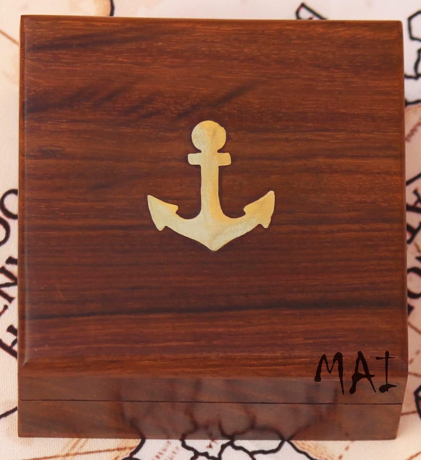 Trust in The Lord With All Your Heart - Proverbs 3:5-6 Quote Engraved Compass with Wooden Box, Graduation Day Religious Gifts for Men Women Girls Boys (♱1 Trust in The Lord Compass -Proverbs 3: 5-6 ♱)