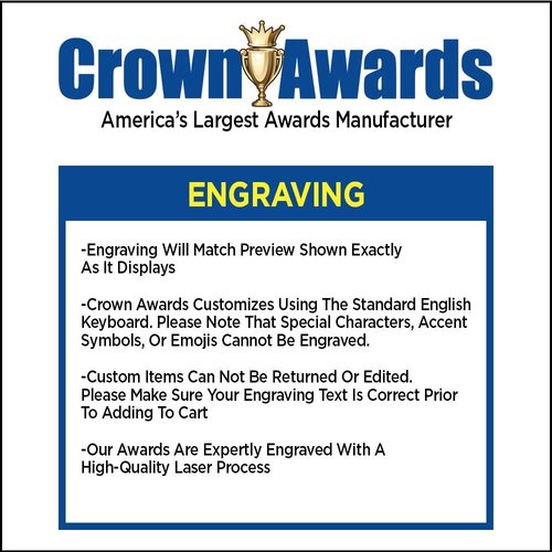 Crown Awards Personalized Photo Plaques - Vertical Slide-In Photo Frame Plaque Gift With Custom Engraving, Holds 5x7 Photo