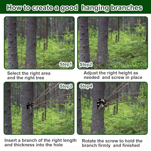2 Pack Metal Deer Hunting Tree Branch Holders Adjustable Mounting Bracket with Stainless Hardware